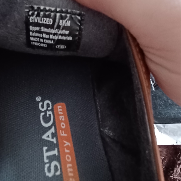 Men's Civilized Oxford leather Softstags w/ Memory foam - Picture 5 of 7